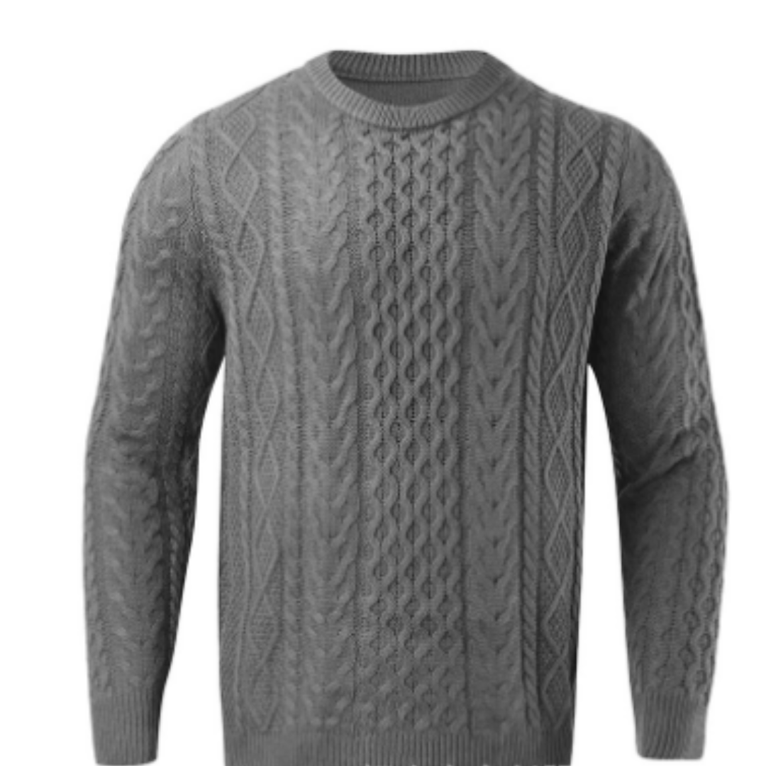 Pull Homme Hiver Chaud Col Ronde