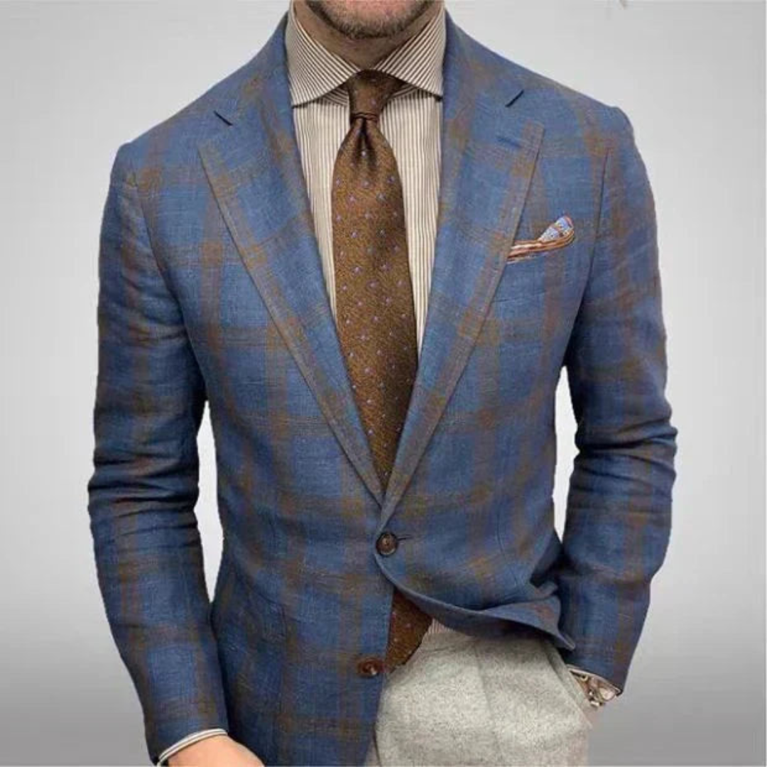 Blazer Élégant Homme Manches Longues