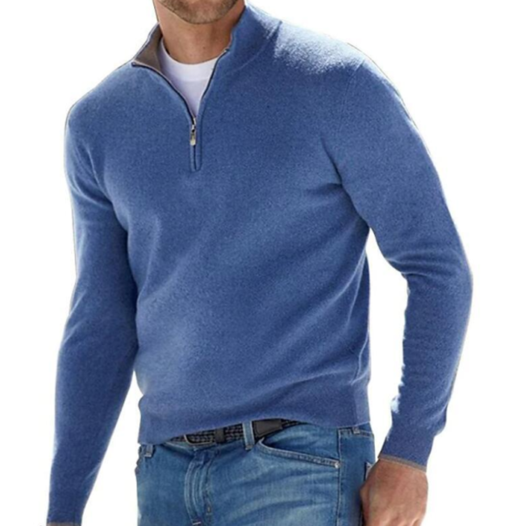 Pull Homme Hiver Élégant Zippé