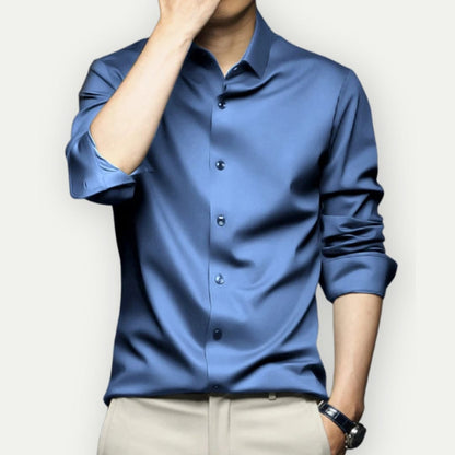 Chemise Homme Élégante Manches Longues Taille Slim