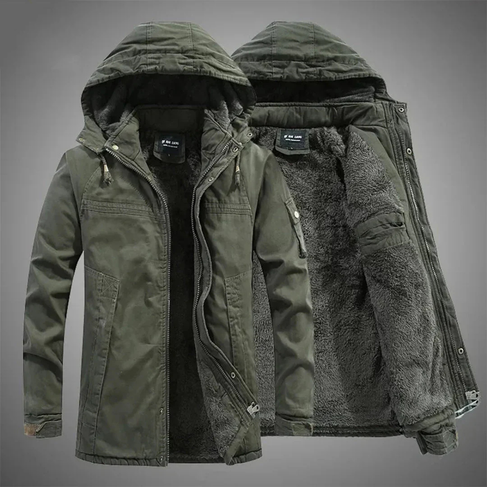 Veste en duvet homme vert militaire - LuxeStyle