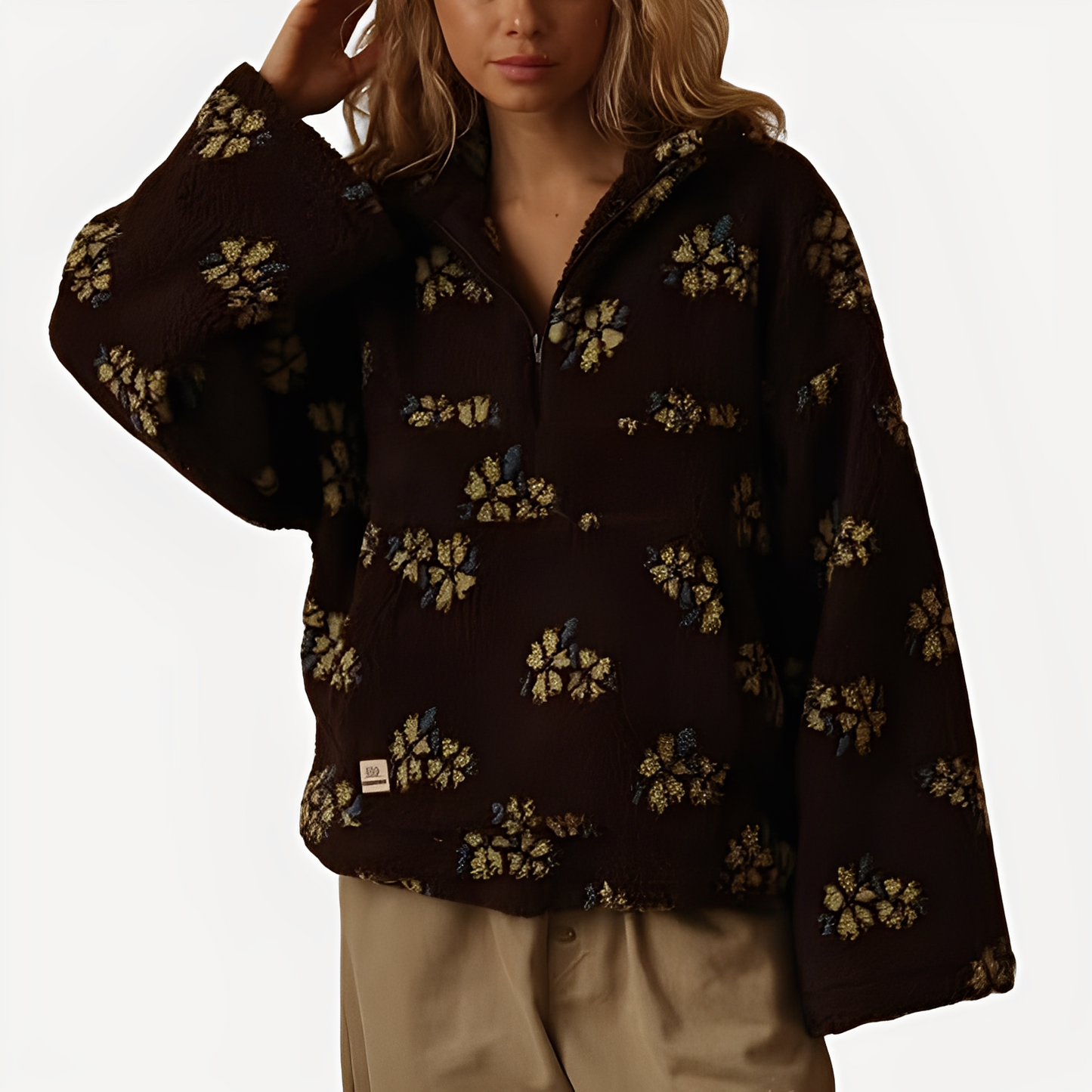 Pull Fleuri Élégant pour Femme