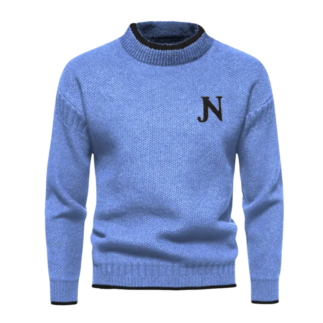 Arthur – Pull en Maille Classique Col Rond Chic À Manches Longues