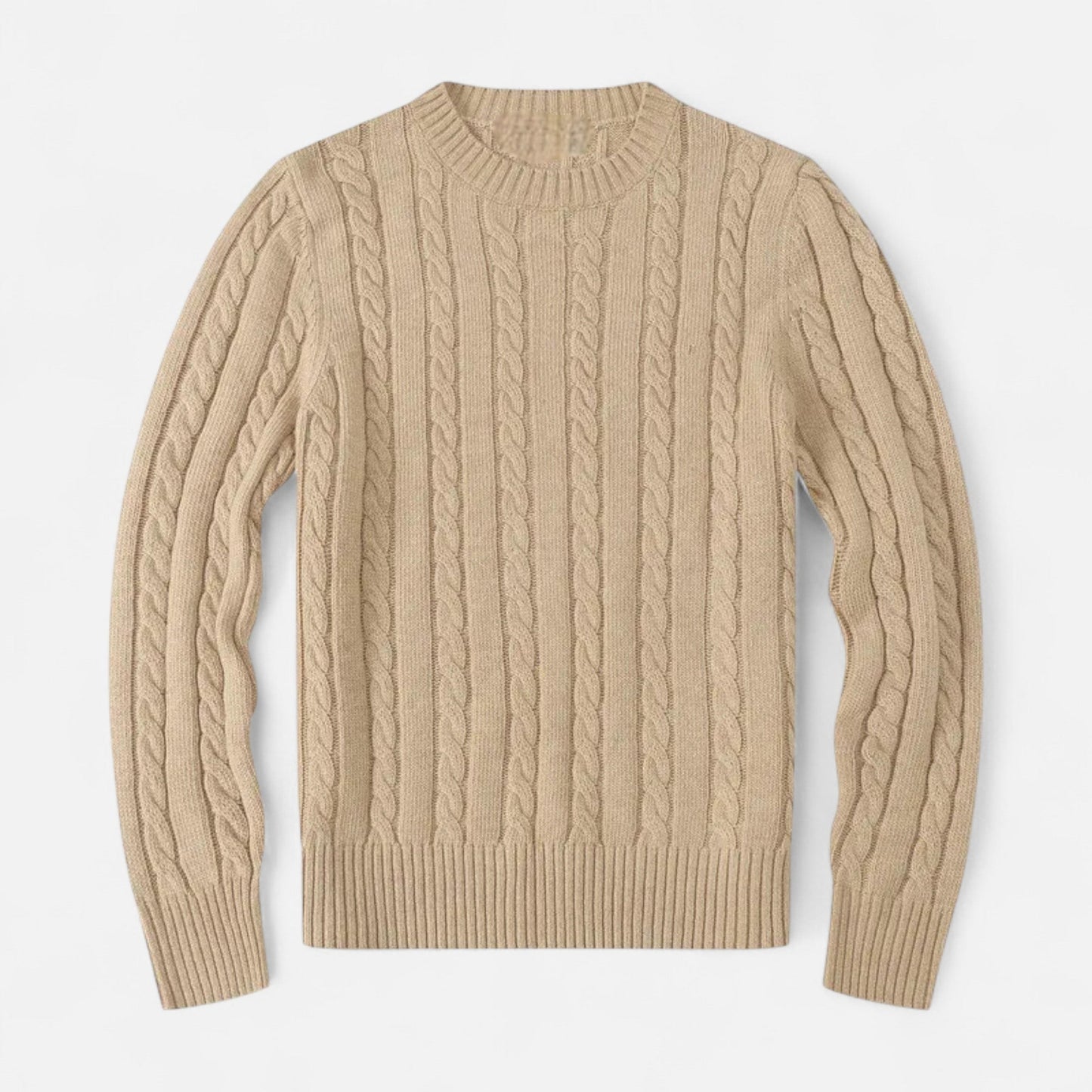 Pull en laine mélangé Brun pour Homme