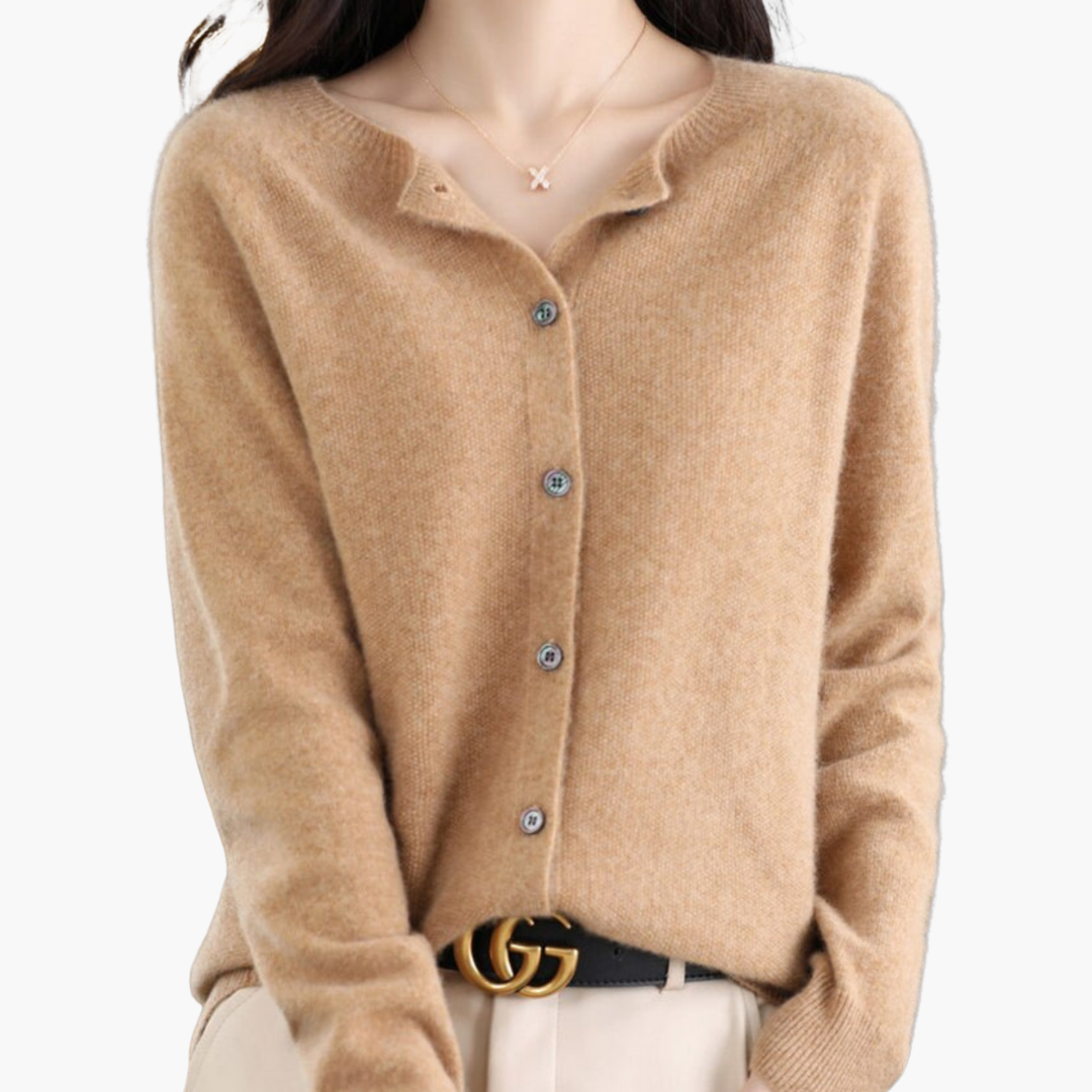 Gilet Femme Élégant Rose Doux Boutonné