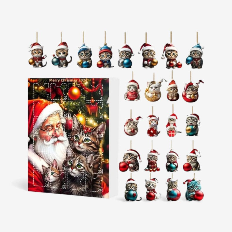 Calendrier de Noël pour Chats avec Jouets Surprises