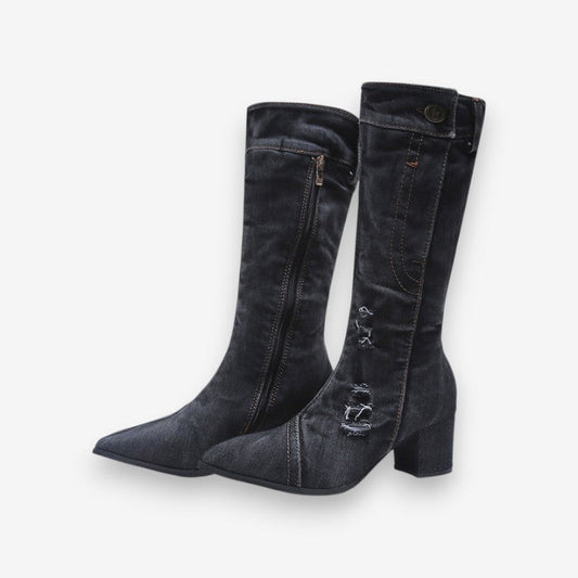 Bottes Hautières Élégantes à Fermeture Éclair - LuxeStyle