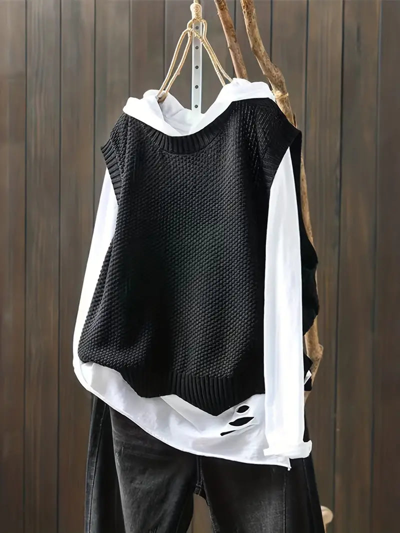 Pull Femme Décontracté Col Rond Élégant