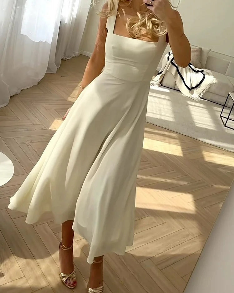 SoieLumia™ – Robe Femme Longue en Mousseline de Soie Élégante et Aérée
