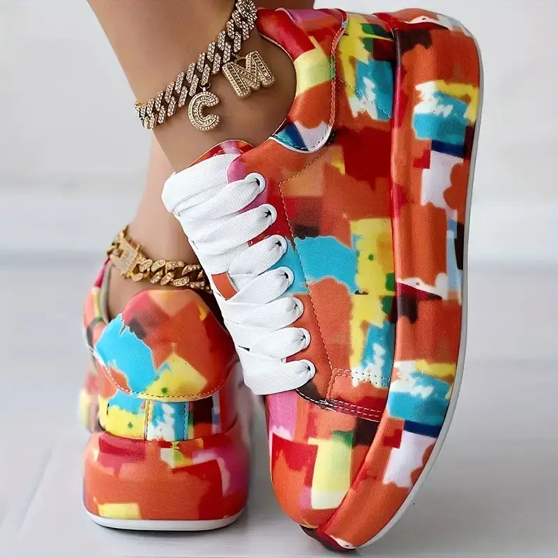 Chaussures Sport Confortables à Motifs Géométriques
