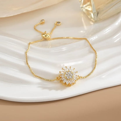 Bracelet Élégant Tournesol avec Pierre Colorée