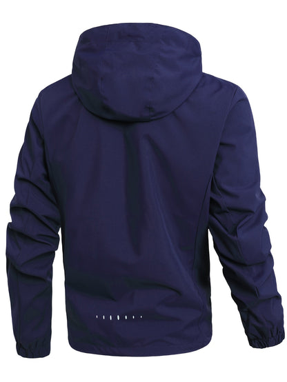 Blouson imperméable marine pour hommes - LuxeStyle