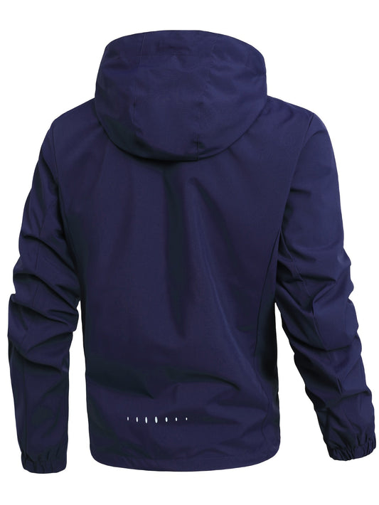 Blouson imperméable marine pour hommes - LuxeStyle