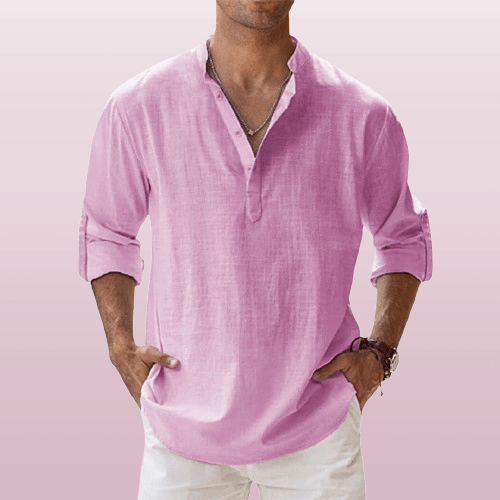 Chemise Homme Marine Manches Longues Détendue