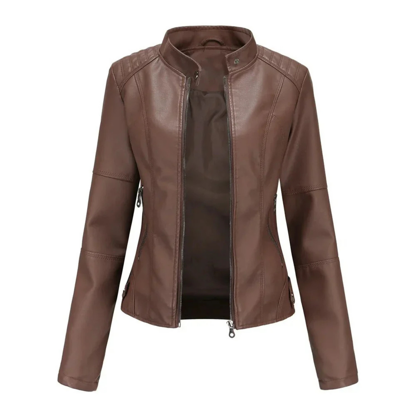 Veste Femme Élégante Col Montant