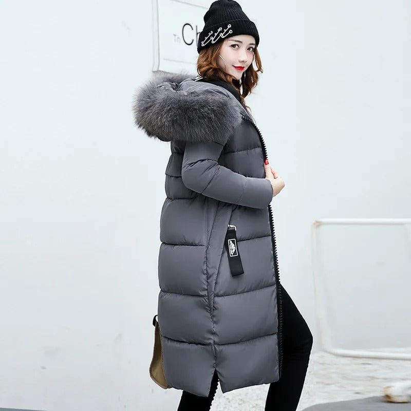 Manteau Femme Hiver à Capuche avec Manches Longues