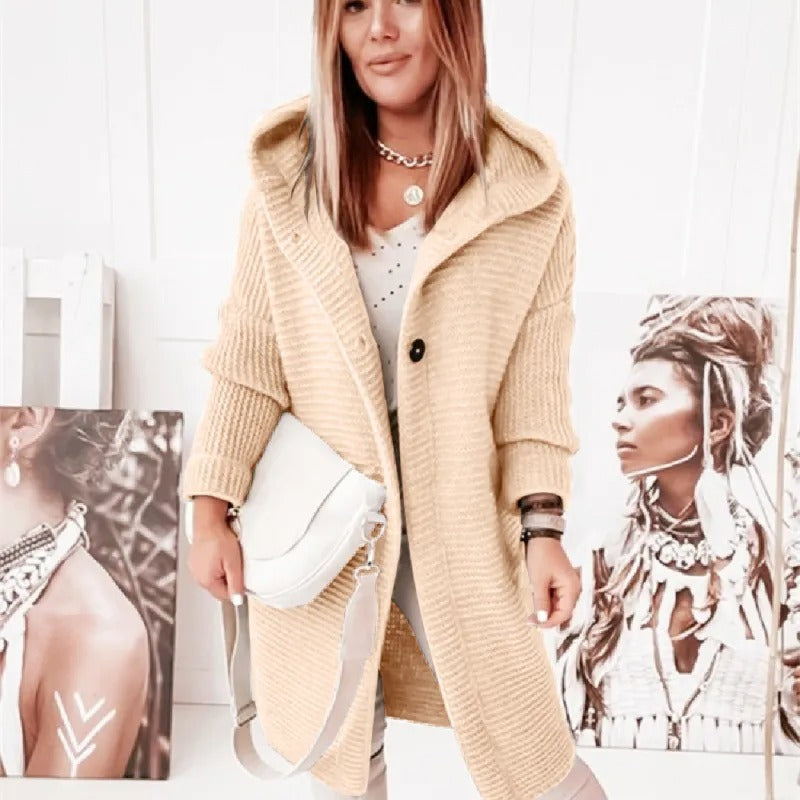 Manteau femme rose foncé épais capuche