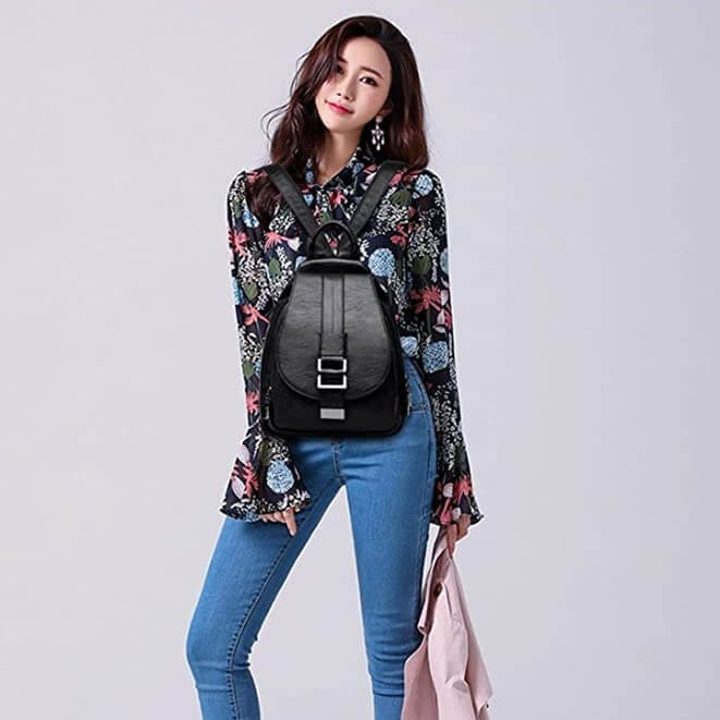 Sac à dos féminin en cuir authentique - LuxeStyle