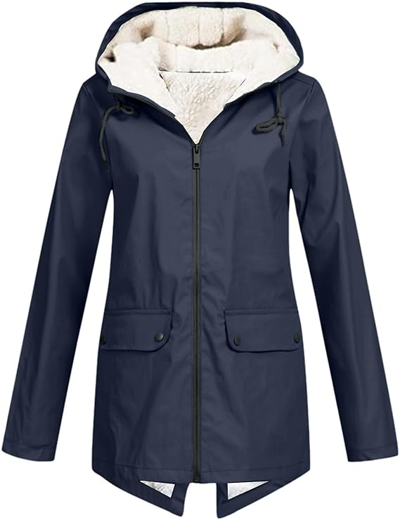 Veste Femme Mode Hiver à Capuche Longue