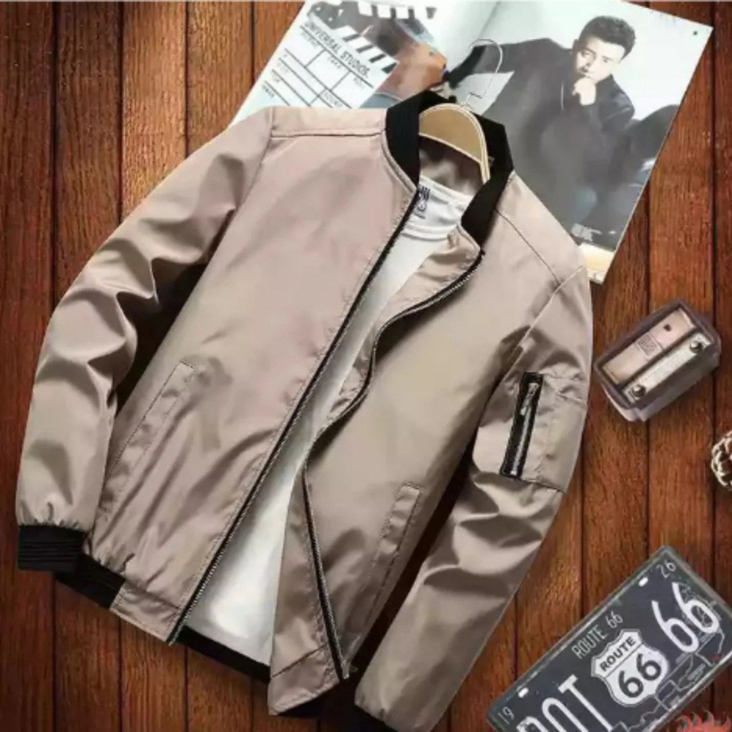 Blouson Homme Sportif Multi-Poches Imperméable