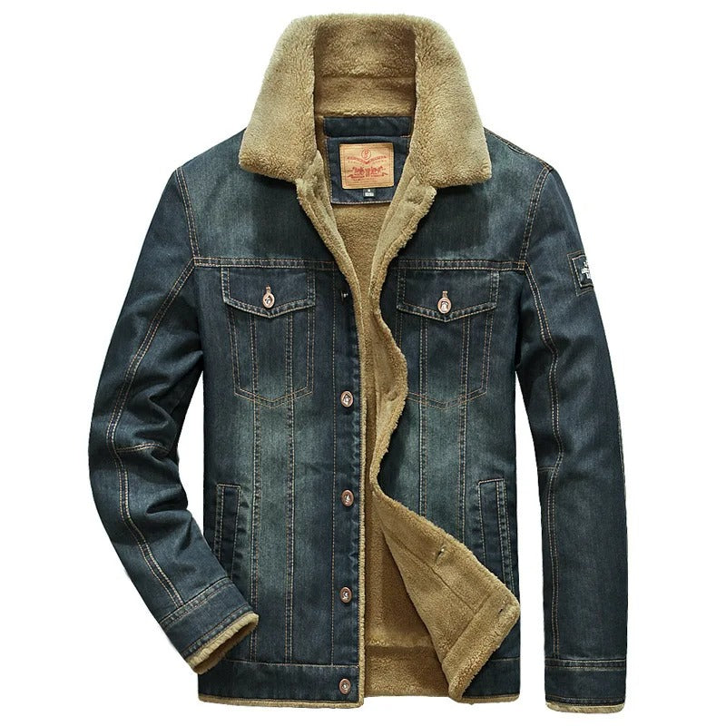 Veste Jean Hiver Doublée Polaire Longues Manches - LuxeStyle