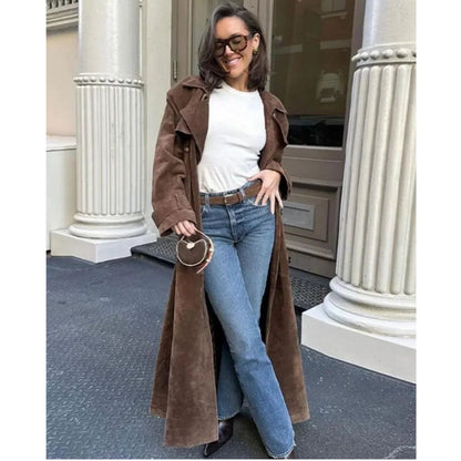 Manteau Long Femme Élégant