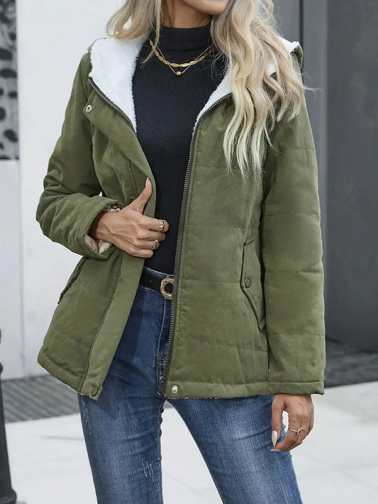 Manteau Femme Hiver Élégant - Long Parka Doublé Chauffant - LuxeStyle