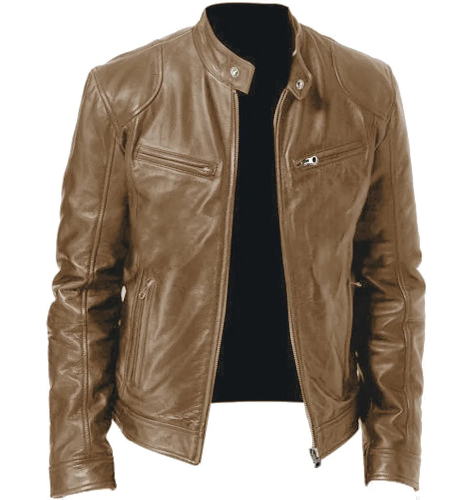 Blouson Cuir Noir Homme Éclair Rapide
