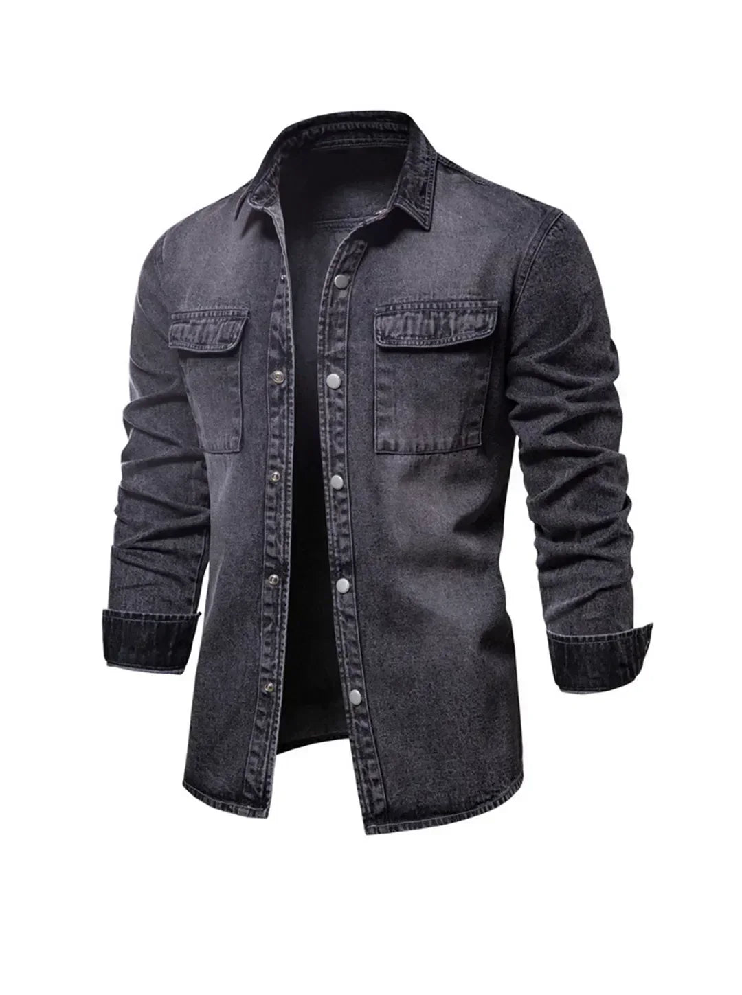Chemise Denim Foncé Élégante pour Homme