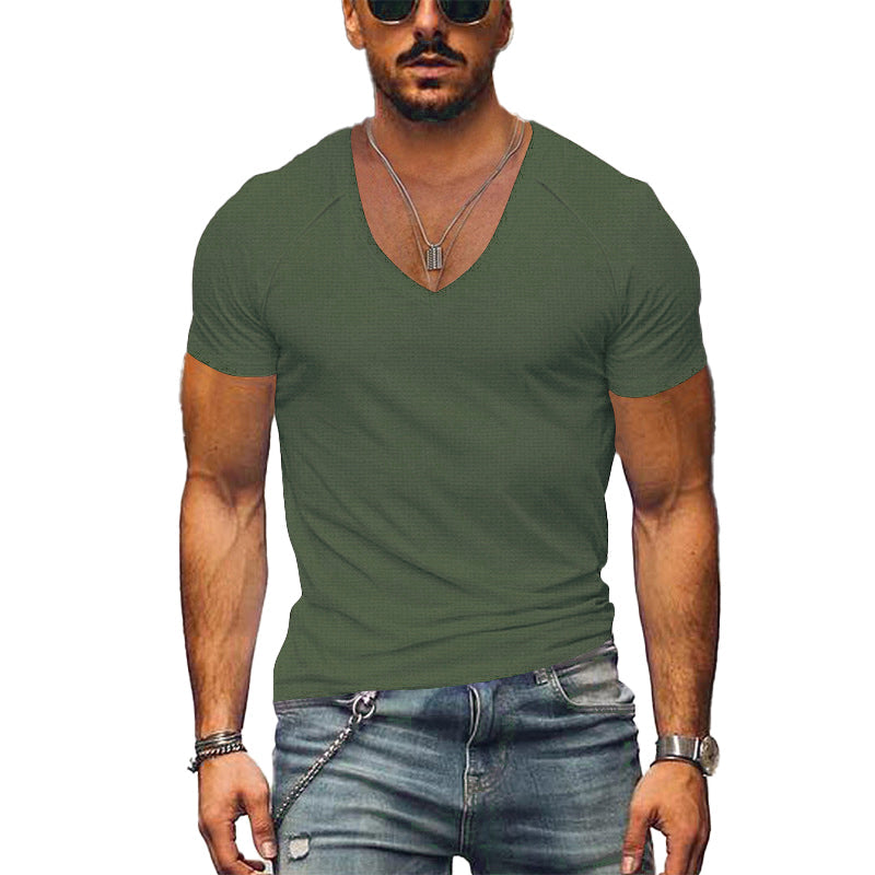 T-shirt homme chic col V détendu