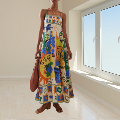 Robe Lin Élégante Femme Taille Midi - LuxeStyle