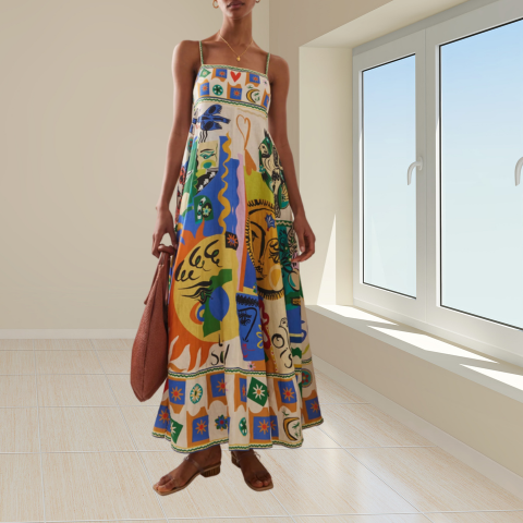 Robe Lin Élégante Femme Taille Midi - LuxeStyle