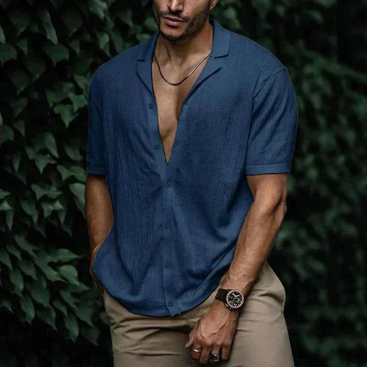 Chemise Homme Lin Léger - Chemise Été en Coton pour Un Style Détendu