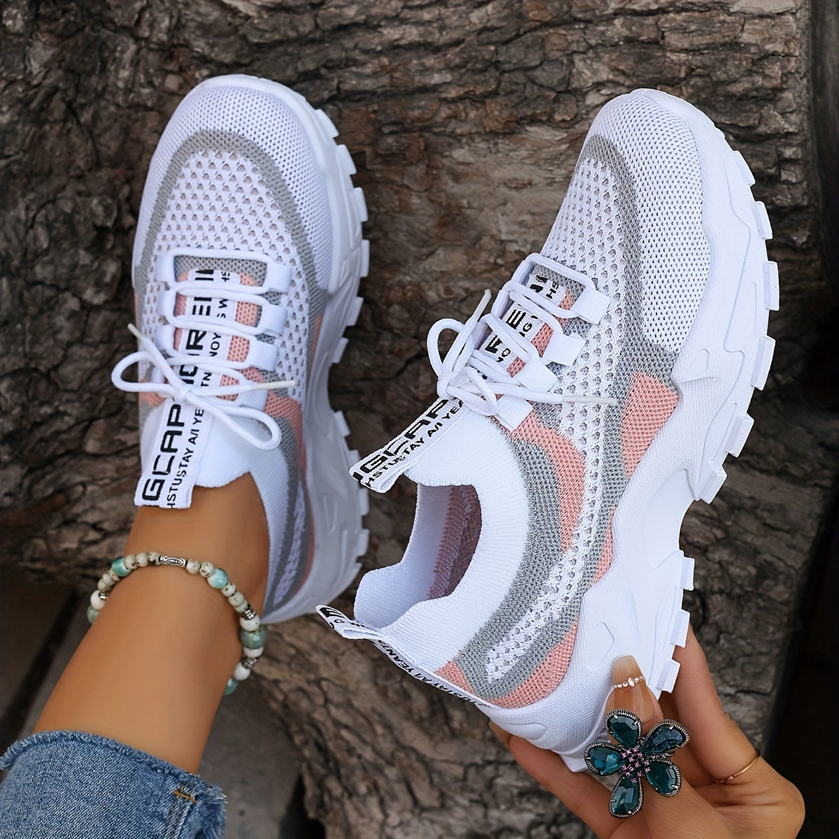 Baskets Femmes Blanc Gris Confortables - LuxeStyle