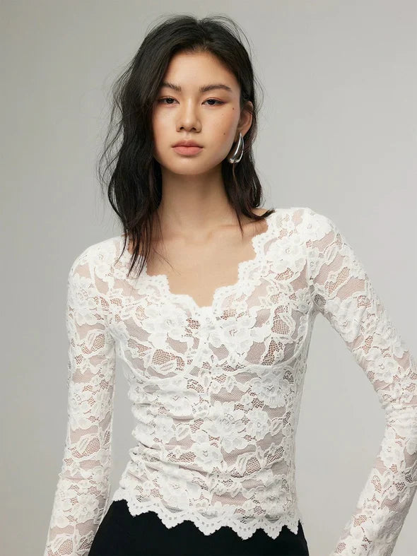 Robe Femme Élégante À Motif Fleur Longue Manche