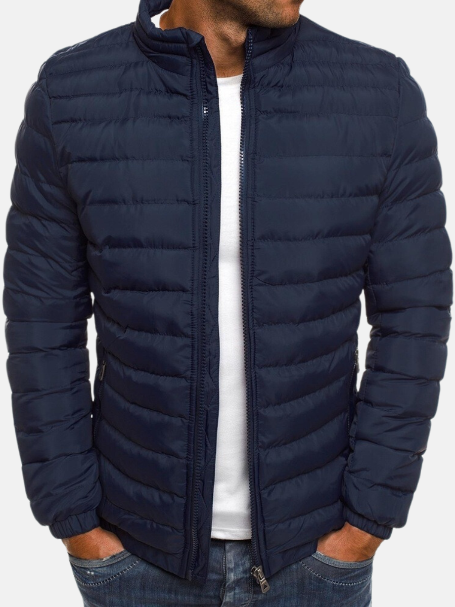 Veste Hiver Homme – Matelassée Légère avec Capuchon et Fermeture Éclair