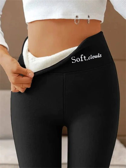 Pantalon Hiver Femme Élégant – Leggings Polaires Douillets et Élastiques