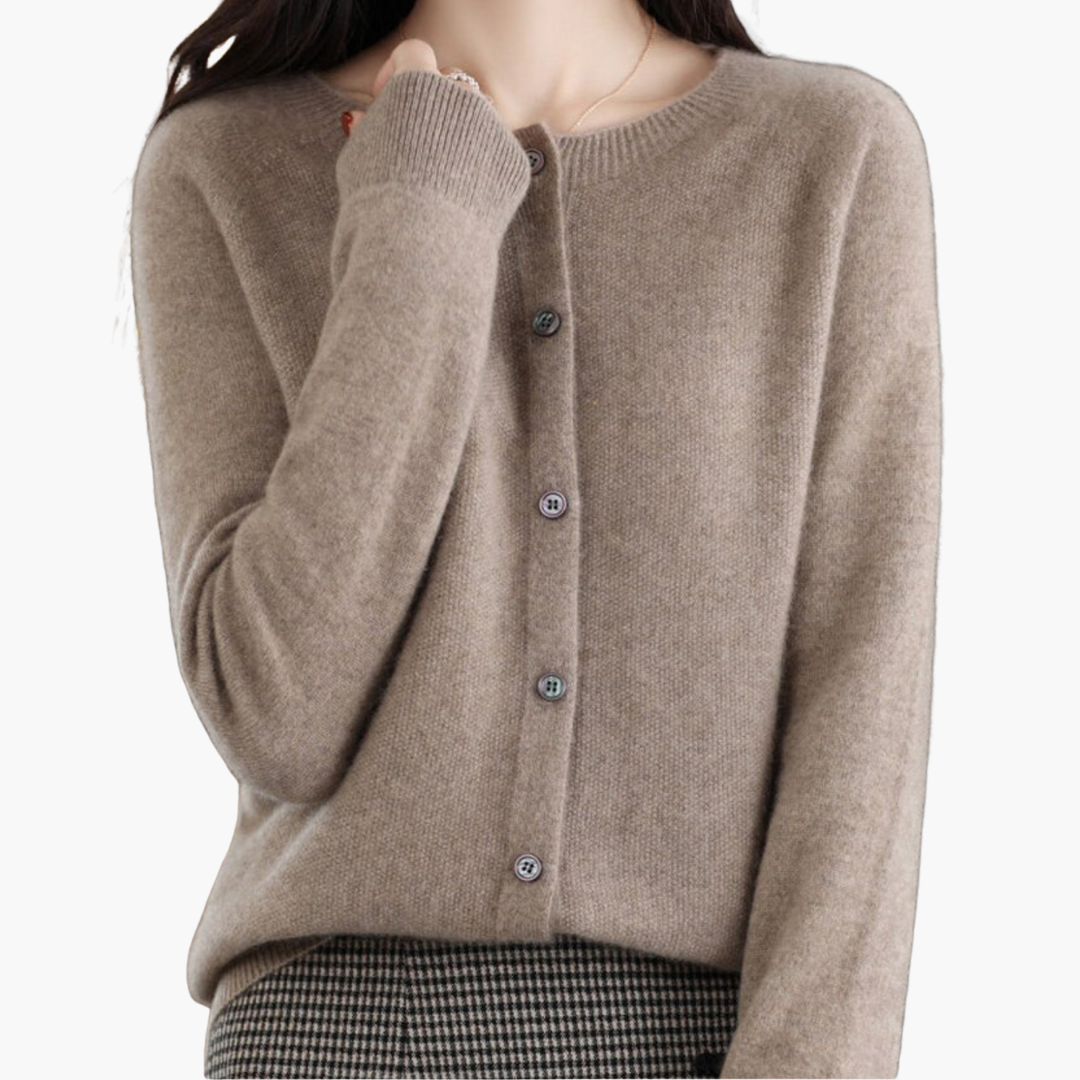 Gilet Femme Élégant Rose Doux Boutonné