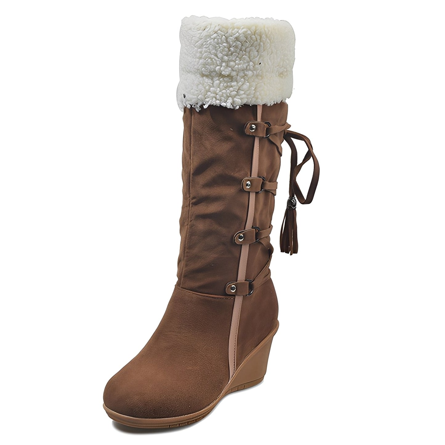 Bottes Hauts Talons Doublées Chaudes Féminines Hiver