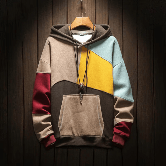 Sweat à capuche tendance avec imprimé écossais coloré - LuxeStyle