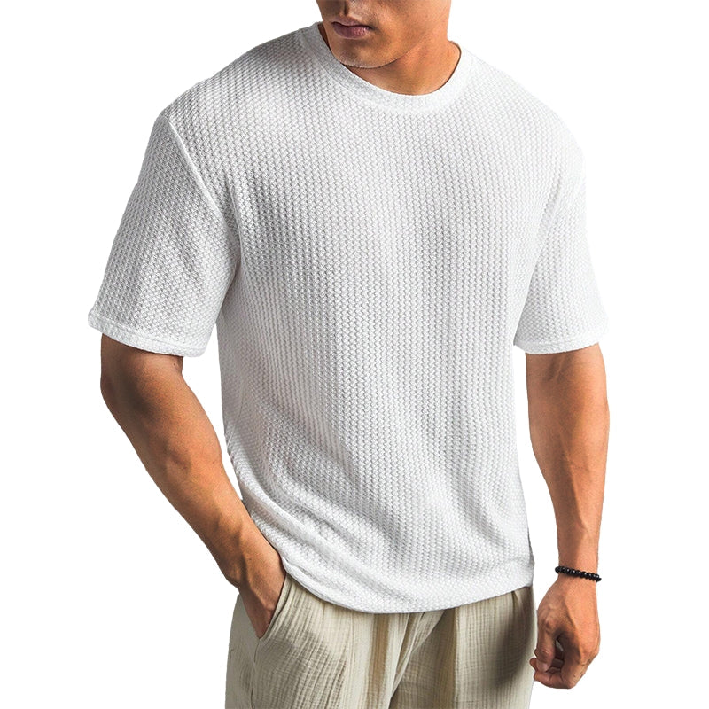 T-shirt décontracté à col rond et manches courtes