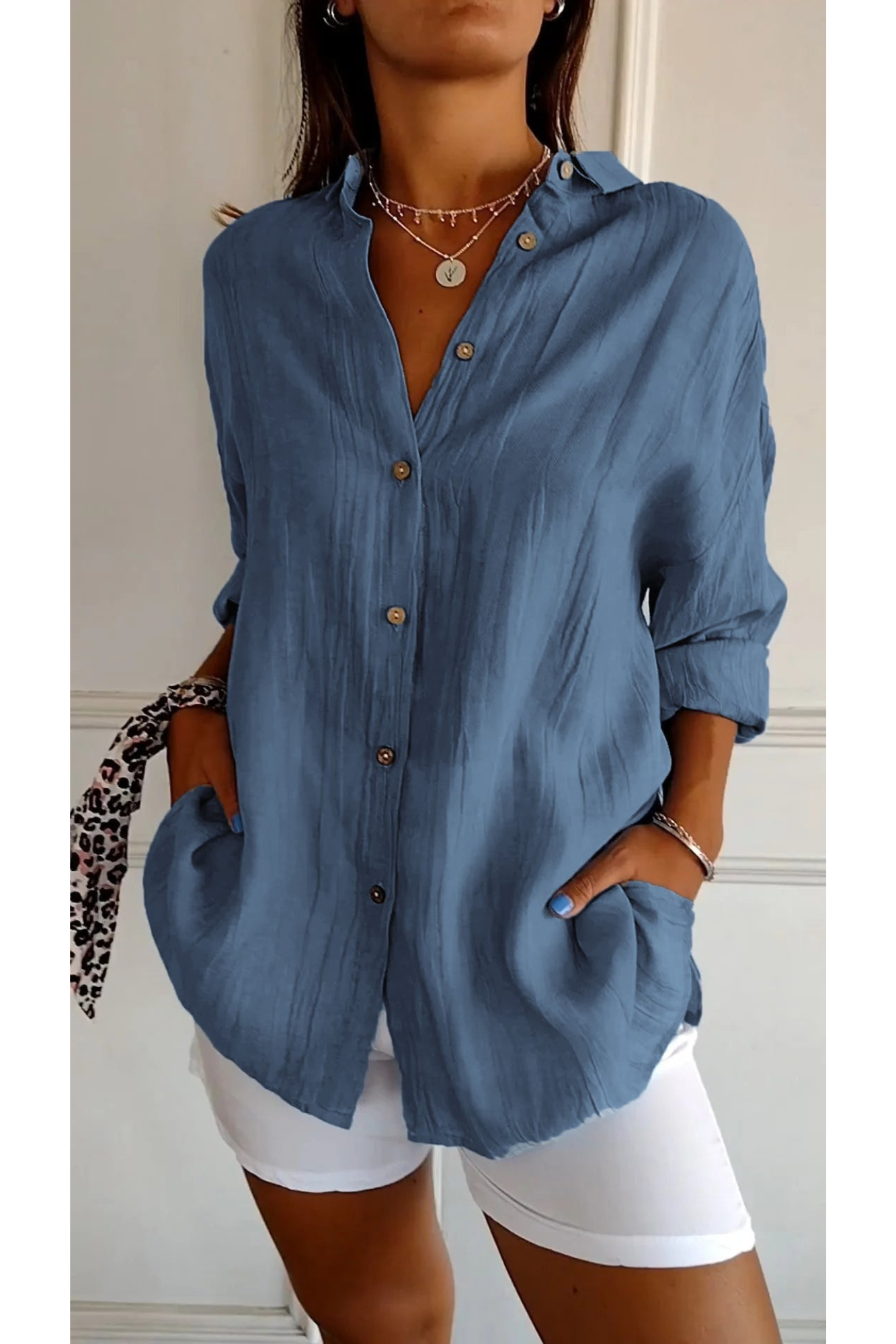 Chemise Élégante Manche Courte Féminine