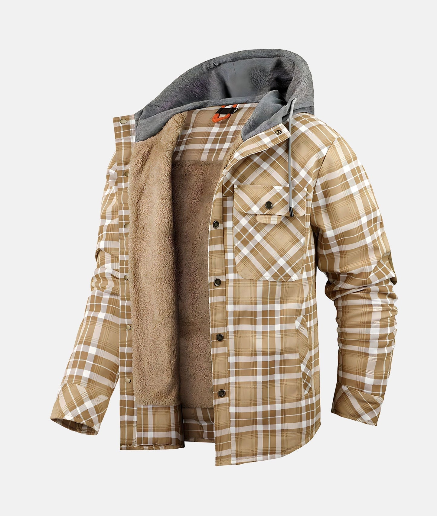 Blouson Homme Hivernal avec Capuche et Doublure Chaude