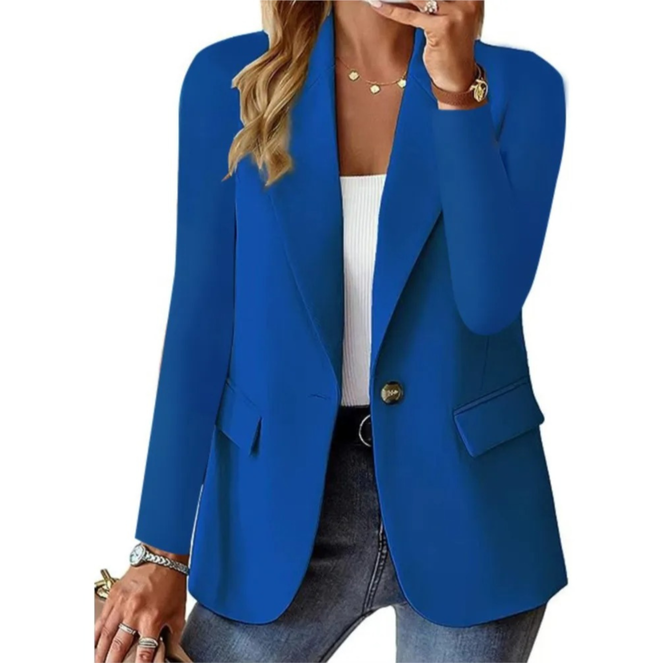 Blazer Femme Élégant Long Manches