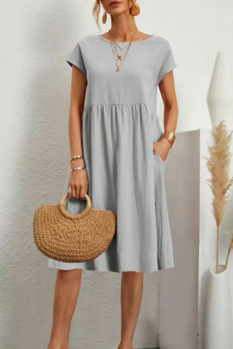 Melanique™ – Robe Décontractée Femme Élégante avec Détails Patchwork