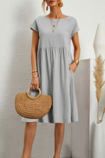 Melanique™ – Robe Décontractée Femme Élégante avec Détails Patchwork