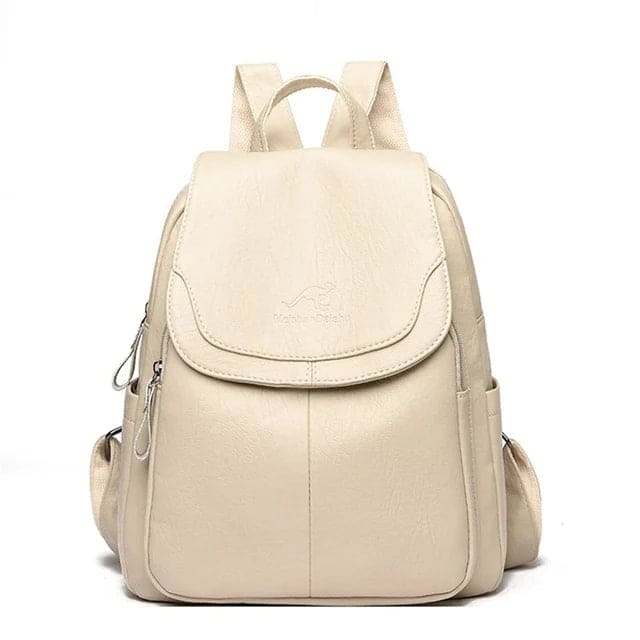 Sac à dos cuir femme noir réglable