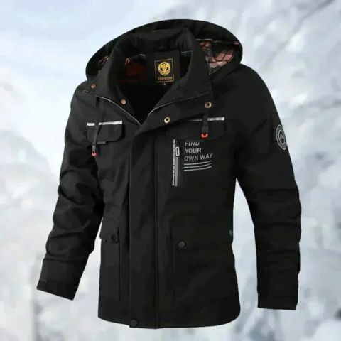 Veste hivernale étanche pour homme à capuche
