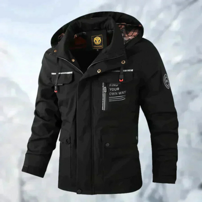 Veste hivernale étanche pour homme à capuche