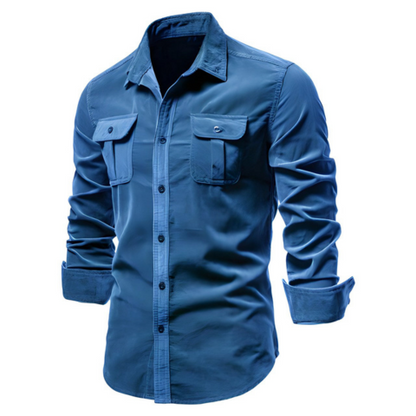 Chemise casual homme manches longues